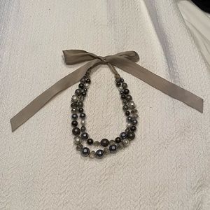 Gray necklace bow tie - White House black market